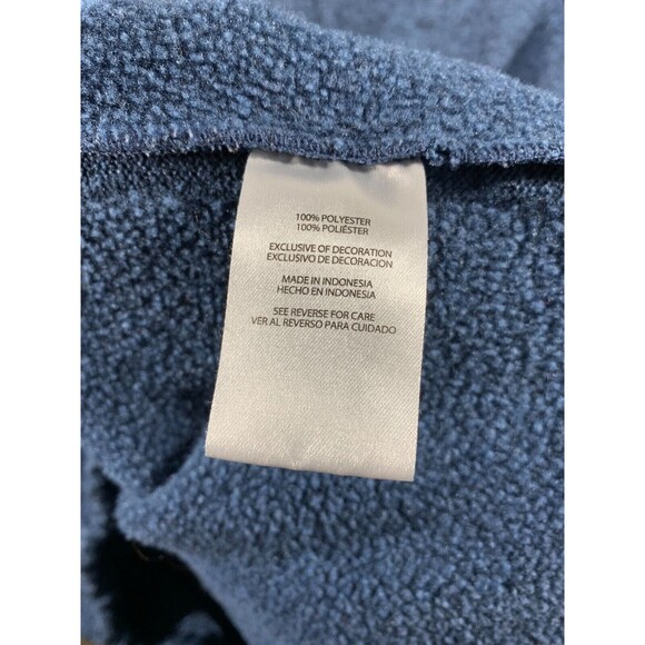 Eddie Bauer XXL 1/4 Zip Cinched Waist Fleece Pull-over Jacket Heathered Blue - Picture 8 of 12